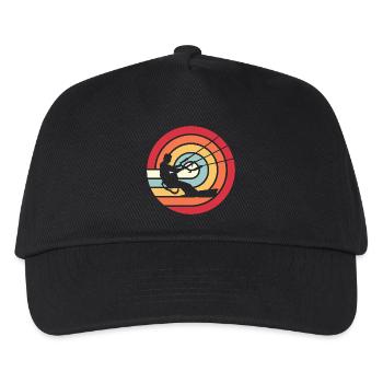 Kitesurfen Kitesurf Kitesurfer Kiteboard Retro Vin - Casquette de baseball Enfant - noir - Devant