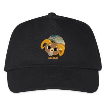 Sternzeichen WIDDER - Kinder Basecap - Schwarz - Vorne