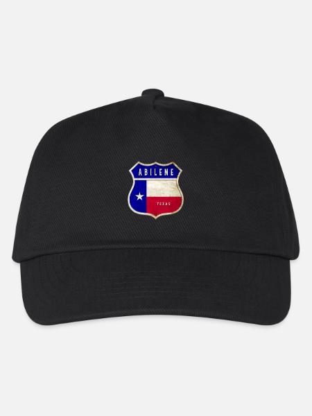 Abilene Texas Wappen Flaggen Design - Kinder Basecap - Schwarz