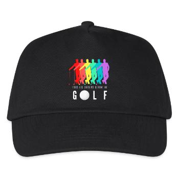 Tous les Chemins Mènent au Golf - Casquette de baseball Enfant - noir - Devant