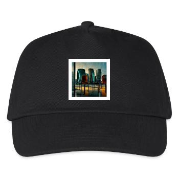 futuristic city scene - poster - Kids’ Baseball Cap - black - Front