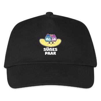Nachspeise Süßigkeiten Konditor Naschkatzen Spruch - Kinder Basecap - Schwarz - Vorne