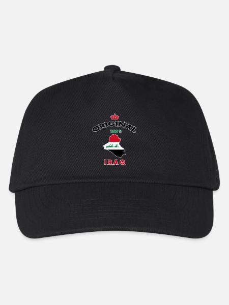Irak Original 100% Flaggen Design - Kinder Basecap - Schwarz