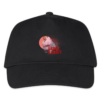 Rebellenkaninchen - Kinder Basecap - Schwarz - Vorne