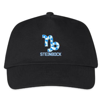 Tierkreiszeichen Spruch Steinbock Astronomie - Kinder Basecap - Schwarz - Vorne
