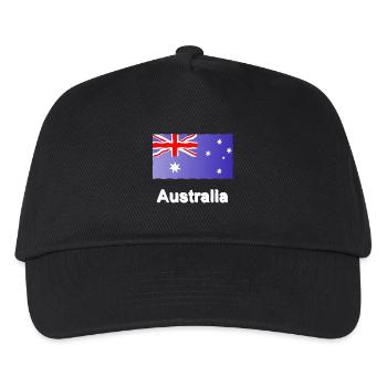 geschenke Australier, Flagge Australien, Australi - Kinder Basecap - Schwarz - Vorne
