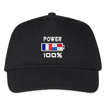 Panama und Frankreich machen 100% - Kinder Basecap - Schwarz - Vorne