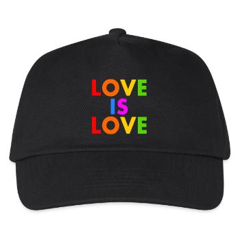 Love is love - Kinder Basecap - Schwarz - Vorne