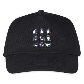 Cool Tier Tanzen Pinguin Seevogel Antarktis - Kinder Basecap - Schwarz - Vorne