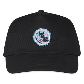 Unusual cat design - Kids’ Baseball Cap - black - Front