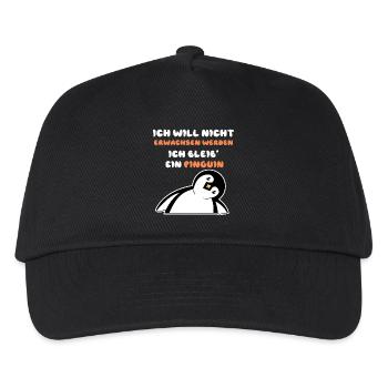Lustig Statement Tier Vogel Pinguin Seevogel Zoo - Kinder Basecap - Schwarz - Vorne
