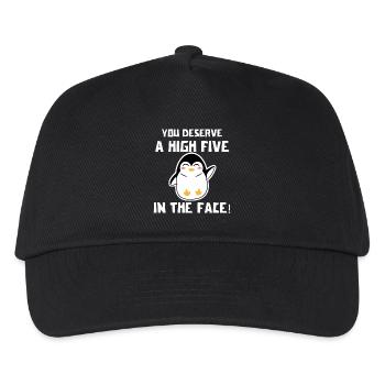 Cool Statement Tier Vogel Pinguin Antarktis - Kinder Basecap - Schwarz - Vorne