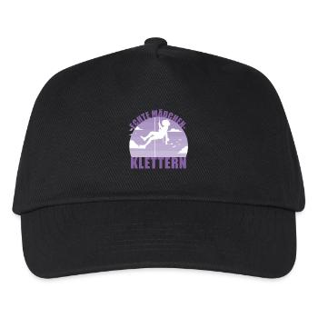Klettern Mädchen Hobby Kletterin Berge Geschenk - Kinder Basecap - Schwarz - Vorne