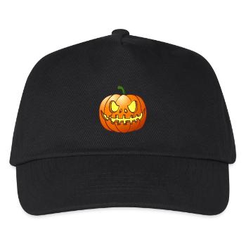 The Scary Halloween Pumpkin Lantern illustration - Kids’ Baseball Cap - black - Front