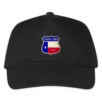 Sugar Land Texas Crest Flag Design - Kids’ Baseball Cap - black - Front