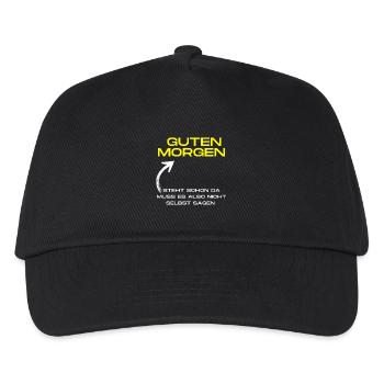 Guten Morgen! Steht schon da! - Kinder Basecap - Schwarz - Vorne