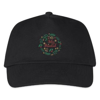 playera feliz navidad camiseta merry christmas - Kids’ Baseball Cap - black - Front
