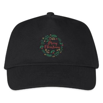 Merry Christmas T-Shirt Merry Christmas Feliz Navidad - Kids’ Baseball Cap - black - Front