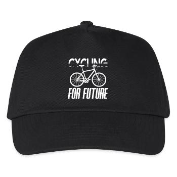 Cycling for Future Fahrrad Radfahrer Klimawandel - Kinder Basecap - Schwarz - Vorne