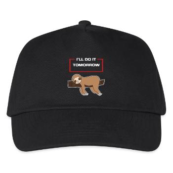 Sloth Statement Hamac Animal Lazy Sleep - Casquette de baseball Enfant - noir - Devant