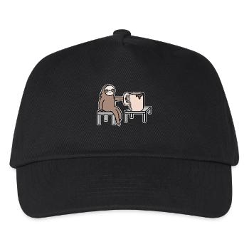 mammal late riser sloth mammal lazy - Kids’ Baseball Cap - black - Front
