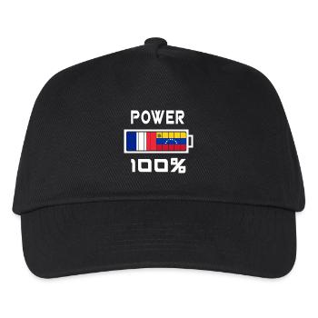 Venezuela und Frankreich Power 100% - Kinder Basecap - Schwarz - Vorne