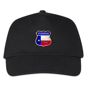 Richardson Texas Crest Flag Design - Kids’ Baseball Cap - black - Front