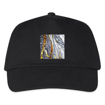 Marble Gold Texture - Kids’ Baseball Cap - black - Front