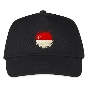 Design du drapeau de Singapour - Casquette de baseball Enfant - noir - Devant