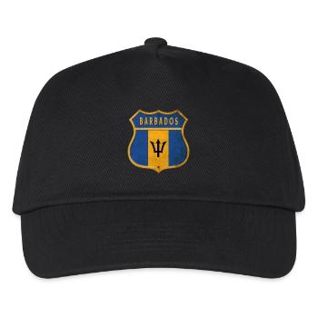 Barbados coat of arms flag design - Kids’ Baseball Cap - black - Front
