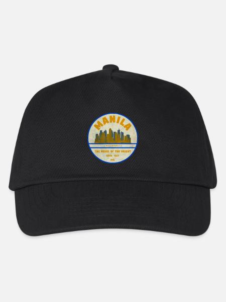 Manila Skyline – Perle des Orients - Kinder Basecap - Schwarz