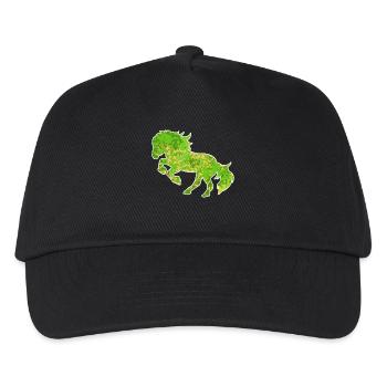 Galopp Pferde Islandpferde Pferdeliebe Trab - Kinder Basecap - Schwarz - Vorne