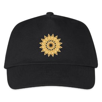 außergewöhnlicher goldener Stern für Weihnachten - Kinder Basecap - Schwarz - Vorne
