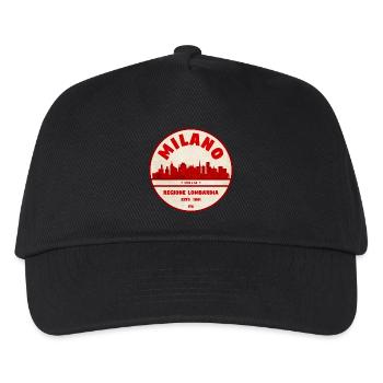 Milano Lombardia Retro Skyline - Kids’ Baseball Cap - black - Front