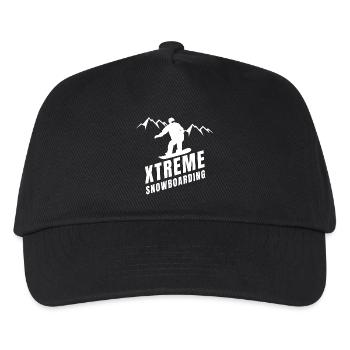 skiing, snowboarding, winter sports - Kids’ Baseball Cap - black - Front