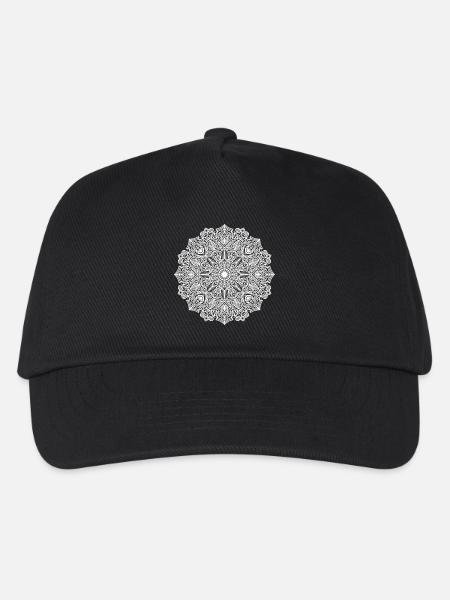 Mandala - Kinder Basecap - Schwarz