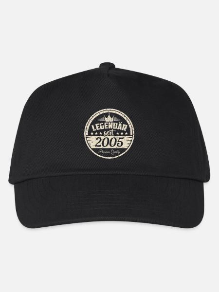Legendär seit 2005 Geburtstag Sprüche - Kinder Basecap - Schwarz