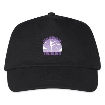 Real women do Twirling - Baton Sportswoman Gift - Kids’ Baseball Cap - black - Front