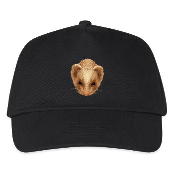 süße tierbaby motive, Marder baby - Kinder Basecap - Schwarz - Vorne