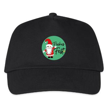 Frohes Fest - Kinder Basecap - Schwarz - Vorne