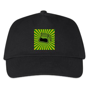 Sunburst Coffee green yellow-Sonnenaufgang Kaffee - Kinder Basecap - Schwarz - Vorne