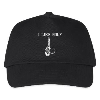 Ich mag Golf - Kinder Basecap - Schwarz - Vorne