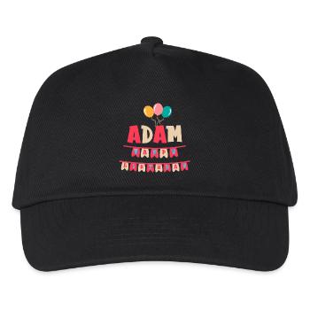 Adam t-shirt happy birthday t-shirt gift idea - Kids’ Baseball Cap - black - Front