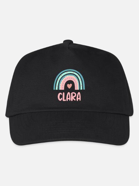 Clara Name Regenbogen Baby - Kinder Basecap - Schwarz