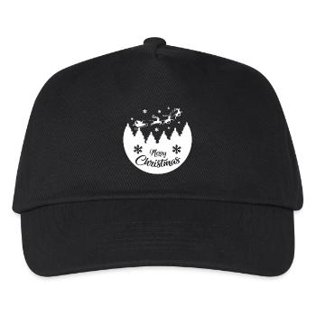 Merry Christmas - Santa and his Reindeer - Kids’ Baseball Cap - black - Front