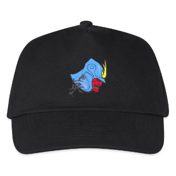 kanjizeichen „Mut“, Samureihelm - Kinder Basecap - Schwarz - Vorne