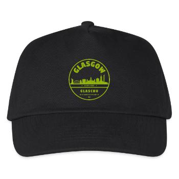 Logo rond vert de la Skyline de Glasgow - Casquette de baseball Enfant - noir - Devant