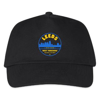 Leeds Skyline Stadtlogo West Yorkshire - Kinder Basecap - Schwarz - Vorne
