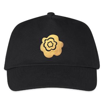 Yoga Meditation Namaste Flower Flower Gold Yogi om - Kids’ Baseball Cap - black - Front