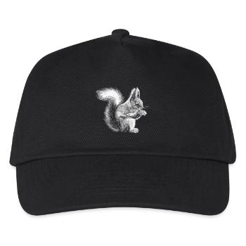 Eichhörnchen - Kinder Basecap - Schwarz - Vorne